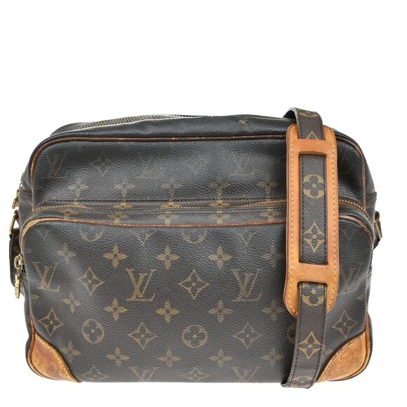 LOUIS VUITTON Nile Crossbody Shoulder Bag Monogram Leather Brown M45244 68TA053 - Picture 1 of 16